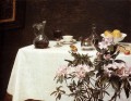 Still Life Corner Of A Table painter Henri Fantin Latour floral